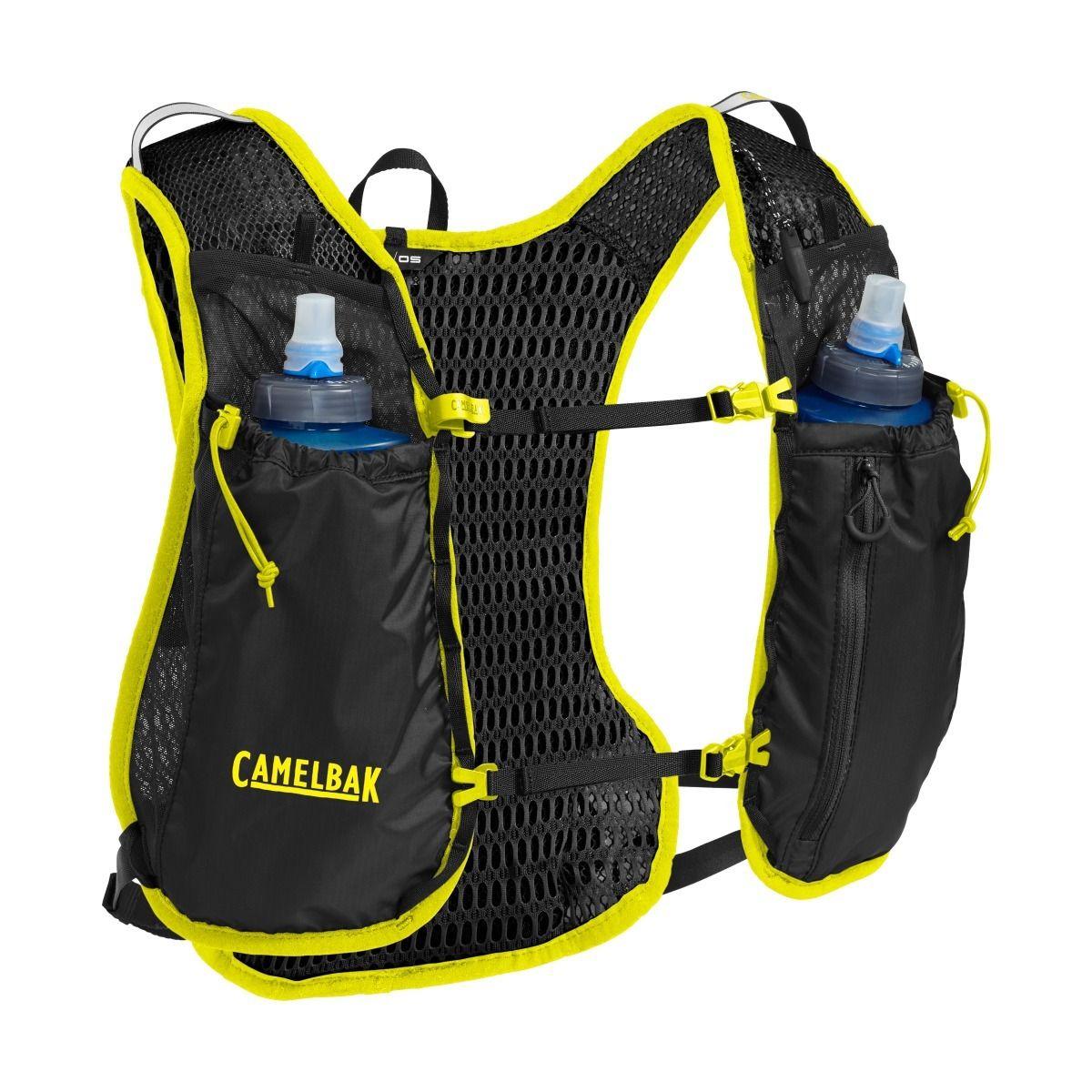 Camelbak Trail Run Vest med 1 liter drikkeblære, sort og gul