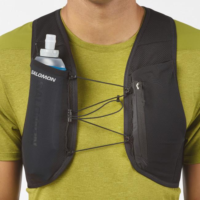 Salomon Hydra Access 4 One løbevest i sort med to flaskelommer foran